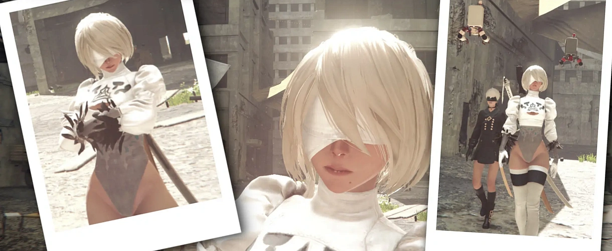 2B Белое платье